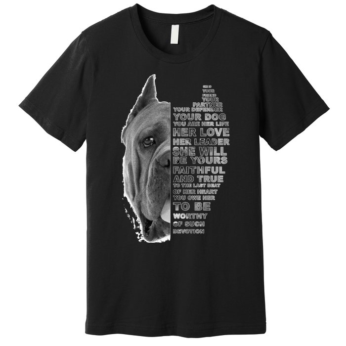 She Is Your Friend Your Partner Your Dog Cane Corso Dogs Premium T-Shirt