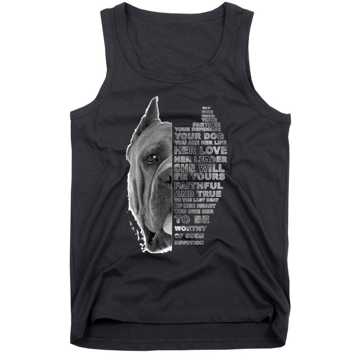 She Is Your Friend Your Partner Your Dog Cane Corso Dogs Tank Top