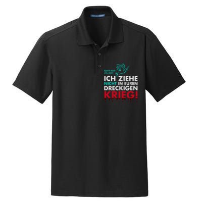 Snicklink Ich Ziehe Nicht In Euren Dreckigen Krieg Dry Zone Grid Polo