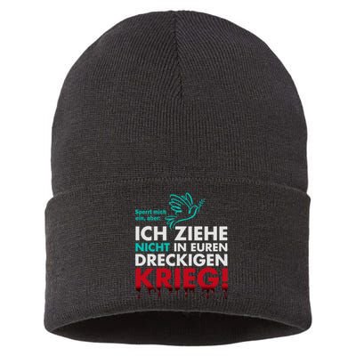 Snicklink Ich Ziehe Nicht In Euren Dreckigen Krieg Sustainable Knit Beanie