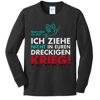 Snicklink Ich Ziehe Nicht In Euren Dreckigen Krieg Kids Long Sleeve Shirt