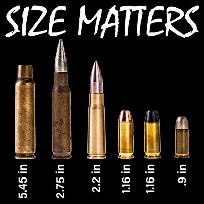 Size Matters Guns And Bullets T-Shirt