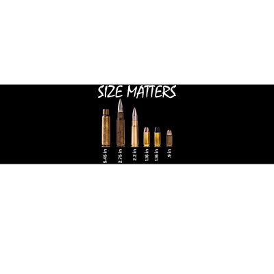 Size Matters Guns And Bullets Bumper Sticker