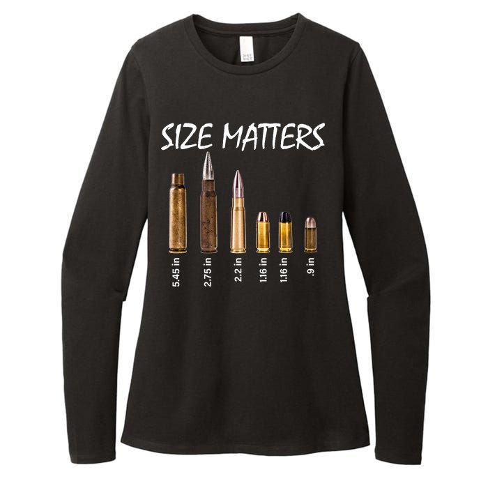 Size Matters Guns And Bullets Womens CVC Long Sleeve Shirt