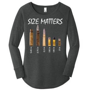 Size Matters Guns And Bullets Women's Perfect Tri Tunic Long Sleeve Shirt