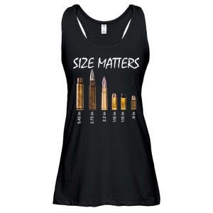 Size Matters Guns And Bullets Ladies Essential Flowy Tank