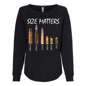 Size Matters Guns And Bullets Womens California Wash Sweatshirt