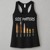 Size Matters Guns And Bullets Womens Tank Top