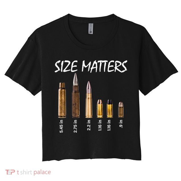 Size Matters Guns And Bullets Crop Top