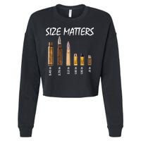 Size Matters Guns And Bullets Cropped Pullover Crew