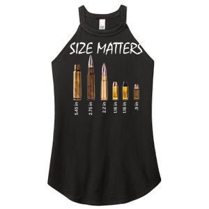 Size Matters Guns And Bullets Women's Perfect Tri Rocker Tank