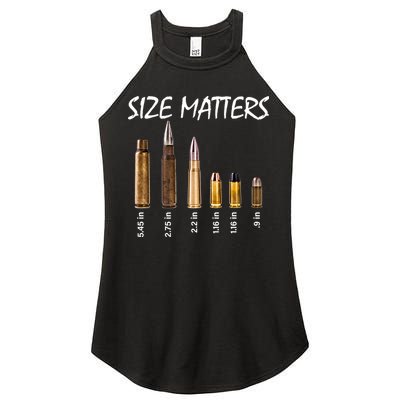 Size Matters Guns And Bullets Women's Perfect Tri Rocker Tank