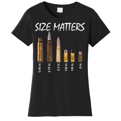 Size Matters Guns And Bullets Women's T-Shirt