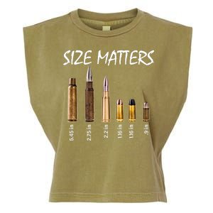 Size Matters Guns And Bullets Garment-Dyed Women's Muscle Tee