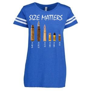 Size Matters Guns And Bullets Enza Ladies Jersey Football T-Shirt