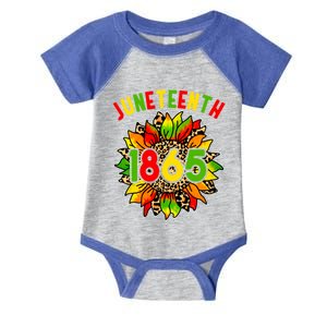 Sunflower Juneteenth 1865 Celebrates Black History Month Gift Infant Baby Jersey Bodysuit