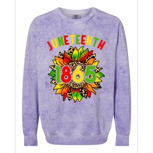 Sunflower Juneteenth 1865 Celebrates Black History Month Gift Colorblast Crewneck Sweatshirt