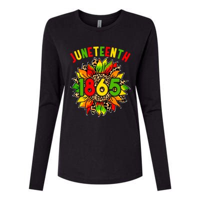 Sunflower Juneteenth 1865 Celebrates Black History Month Gift Womens Cotton Relaxed Long Sleeve T-Shirt