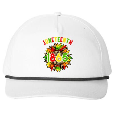 Sunflower Juneteenth 1865 Celebrates Black History Month Gift Snapback Five-Panel Rope Hat