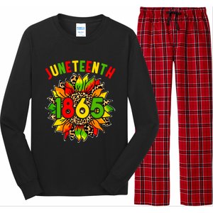 Sunflower Juneteenth 1865 Celebrates Black History Month Gift Long Sleeve Pajama Set