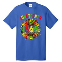 Sunflower Juneteenth 1865 Celebrates Black History Month Gift Tall T-Shirt