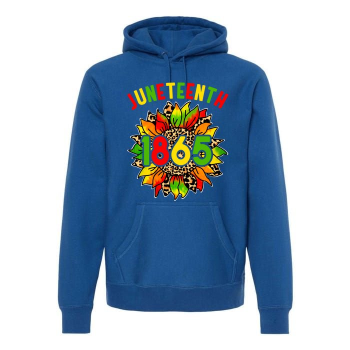 Sunflower Juneteenth 1865 Celebrates Black History Month Gift Premium Hoodie