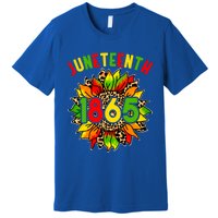 Sunflower Juneteenth 1865 Celebrates Black History Month Gift Premium T-Shirt