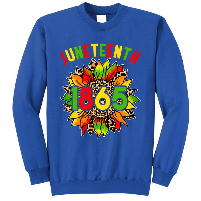 Sunflower Juneteenth 1865 Celebrates Black History Month Gift Tall Sweatshirt