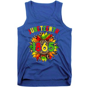 Sunflower Juneteenth 1865 Celebrates Black History Month Gift Tank Top