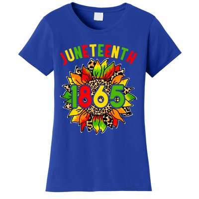 Sunflower Juneteenth 1865 Celebrates Black History Month Gift Women's T-Shirt