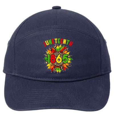 Sunflower Juneteenth 1865 Celebrates Black History Month Gift 7-Panel Snapback Hat