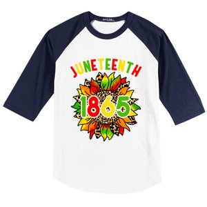 Sunflower Juneteenth 1865 Celebrates Black History Month Gift Baseball Sleeve Shirt