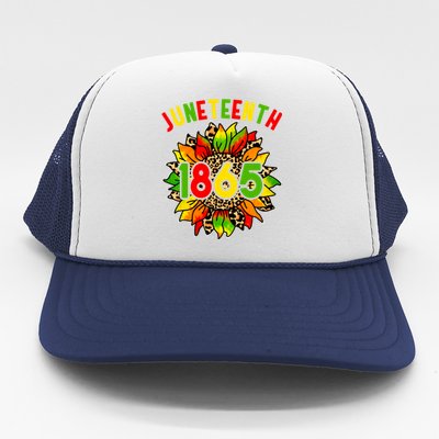 Sunflower Juneteenth 1865 Celebrates Black History Month Gift Trucker Hat