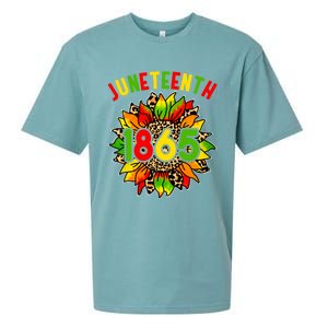 Sunflower Juneteenth 1865 Celebrates Black History Month Gift Sueded Cloud Jersey T-Shirt