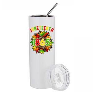 Sunflower Juneteenth 1865 Celebrates Black History Month Gift Stainless Steel Tumbler