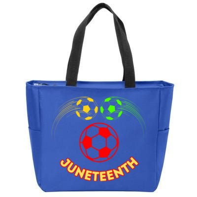 Soccer Junenth 1865 Celebrate Freedom Gift Zip Tote Bag