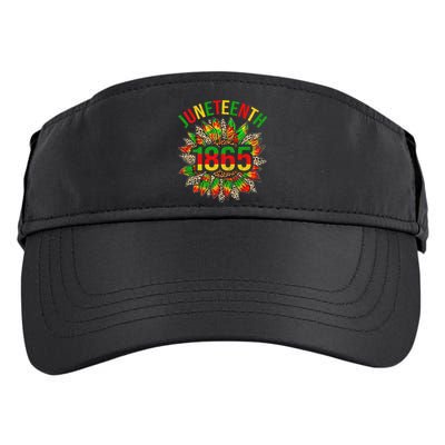 Sunflower Juneteenth 1865 Celebrates Black African American Adult Drive Performance Visor