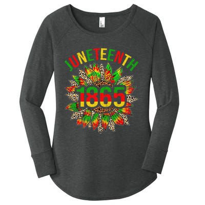 Sunflower Juneteenth 1865 Celebrates Black African American Women's Perfect Tri Tunic Long Sleeve Shirt