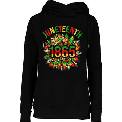 Sunflower Juneteenth 1865 Celebrates Black African American Womens Funnel Neck Pullover Hood