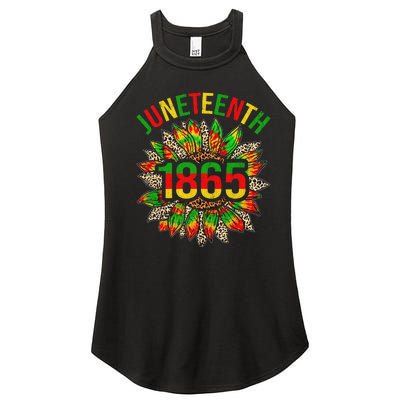 Sunflower Juneteenth 1865 Celebrates Black African American Women’s Perfect Tri Rocker Tank