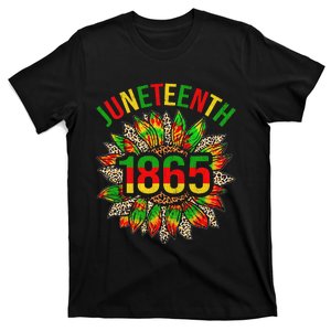 Sunflower Juneteenth 1865 Celebrates Black African American T-Shirt