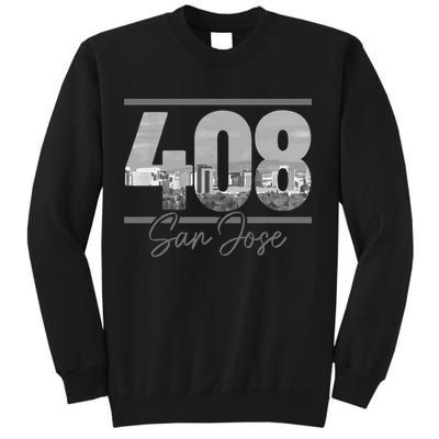 San Jose 408 Area Code Vintage Skyline California Sweatshirt