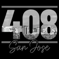 San Jose 408 Area Code Vintage Skyline California Button
