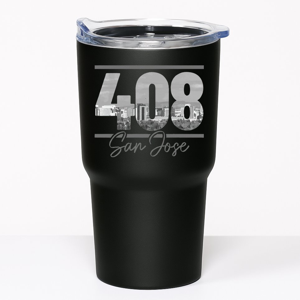 San Jose 408 Area Code Vintage Skyline California Tumbler