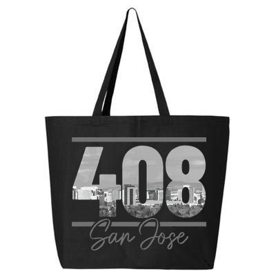 San Jose 408 Area Code Vintage Skyline California 25L Jumbo Tote