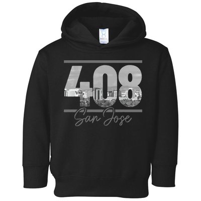 San Jose 408 Area Code Vintage Skyline California Toddler Hoodie