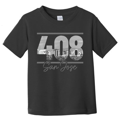 San Jose 408 Area Code Vintage Skyline California Toddler T-Shirt