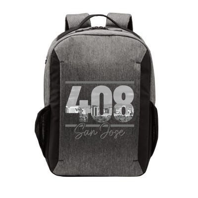 San Jose 408 Area Code Vintage Skyline California Vector Backpack