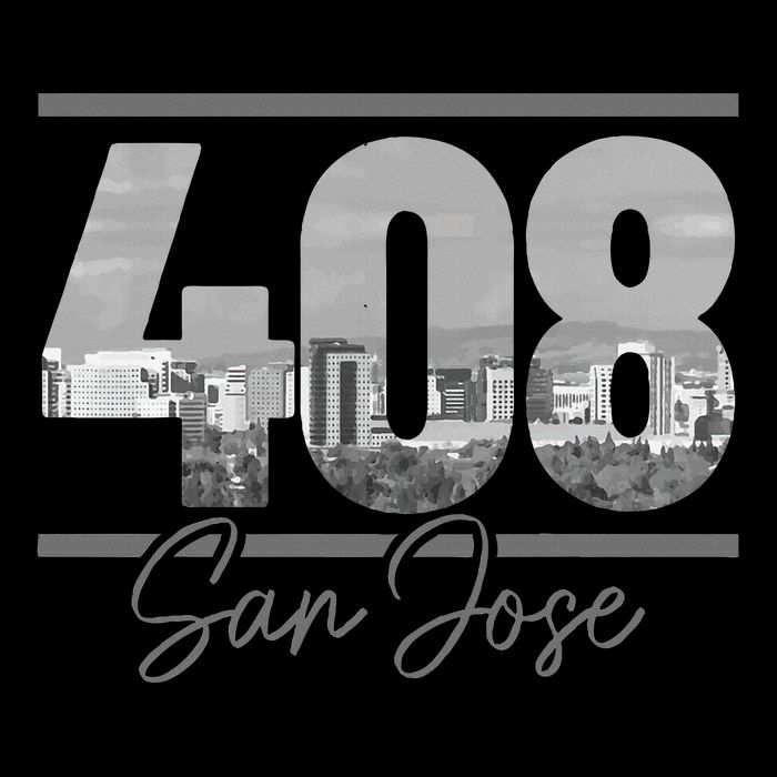 San Jose 408 Area Code Vintage Skyline California Baby Bodysuit