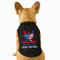 Sarcastic July 4 Meme If I Run You Run Firework Director Gift Doggie Tank